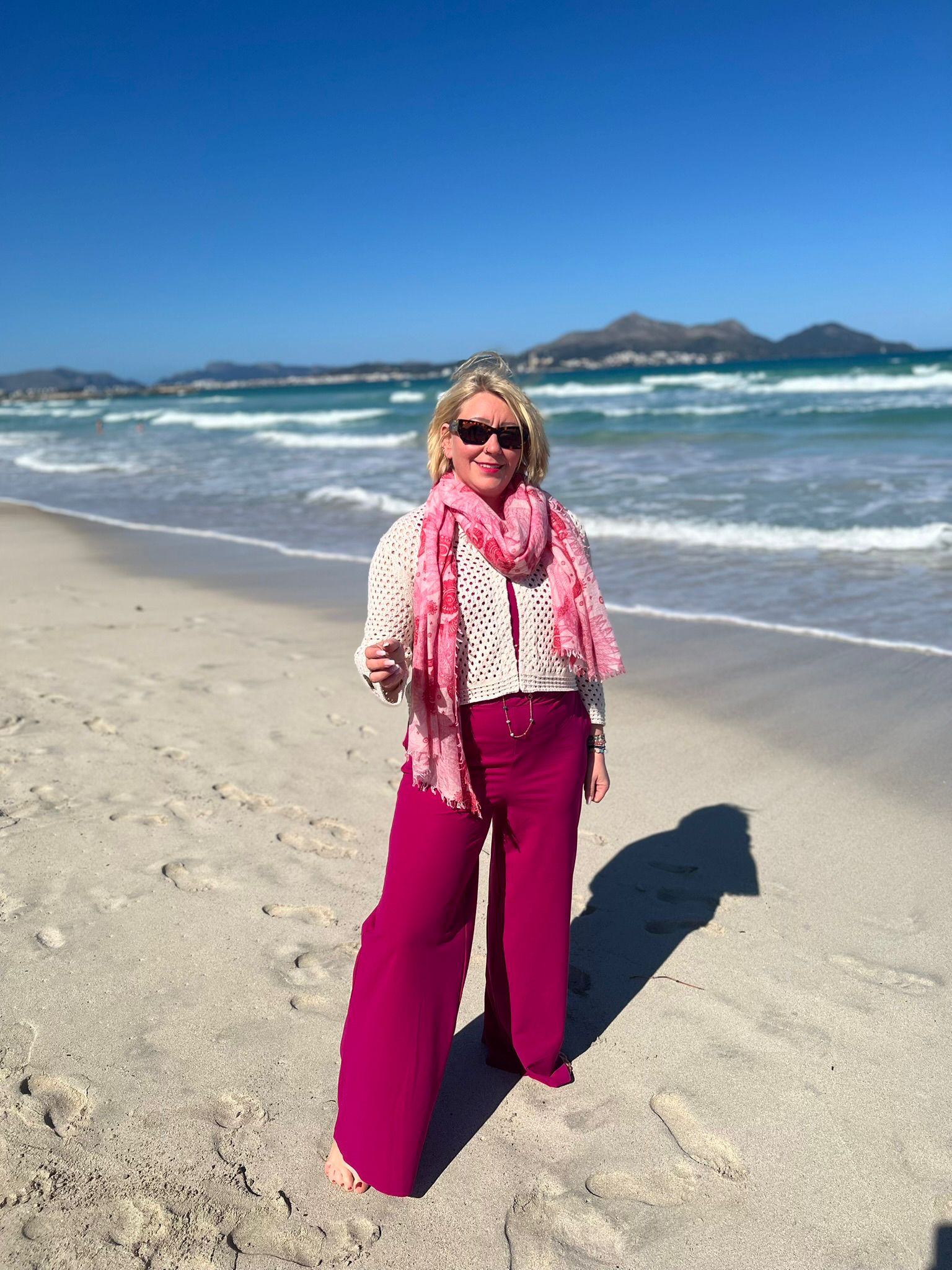 Magenta am Strand